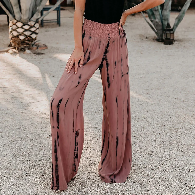 

Loose Drape Straight-leg Pants Street Style Trousers Casual Pants 2021 Autumn Product Digital Printing Fashion Wide-leg Pants