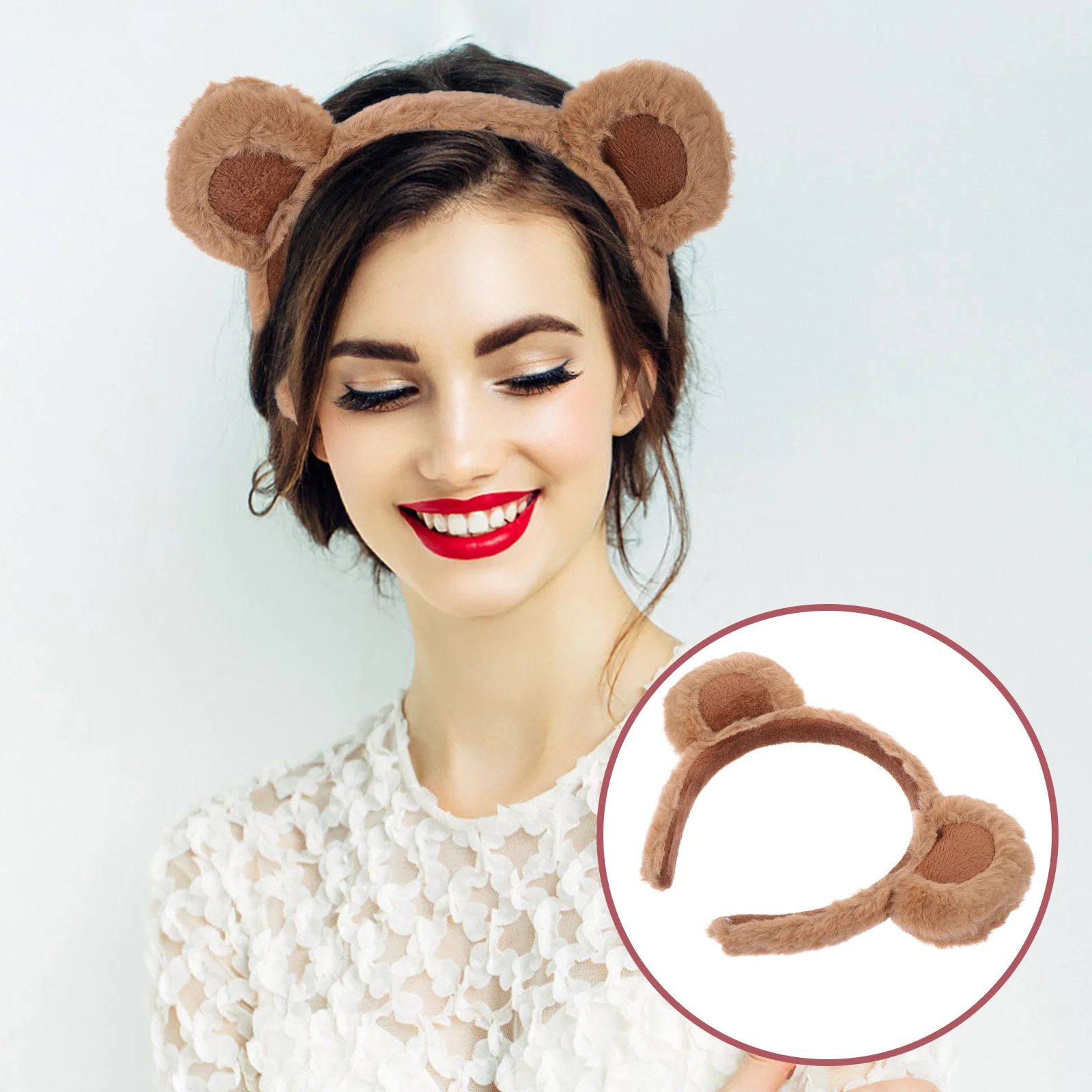 

Headband Holder Bunny Ears Headband Plush Ear Hair Hoops Knotted Headband Women Bear Ear Headband Accessories Womens Headbands