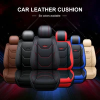 car seat covers set universal fit most car covers pu leather with tire track detail styling car seat protector four seasons