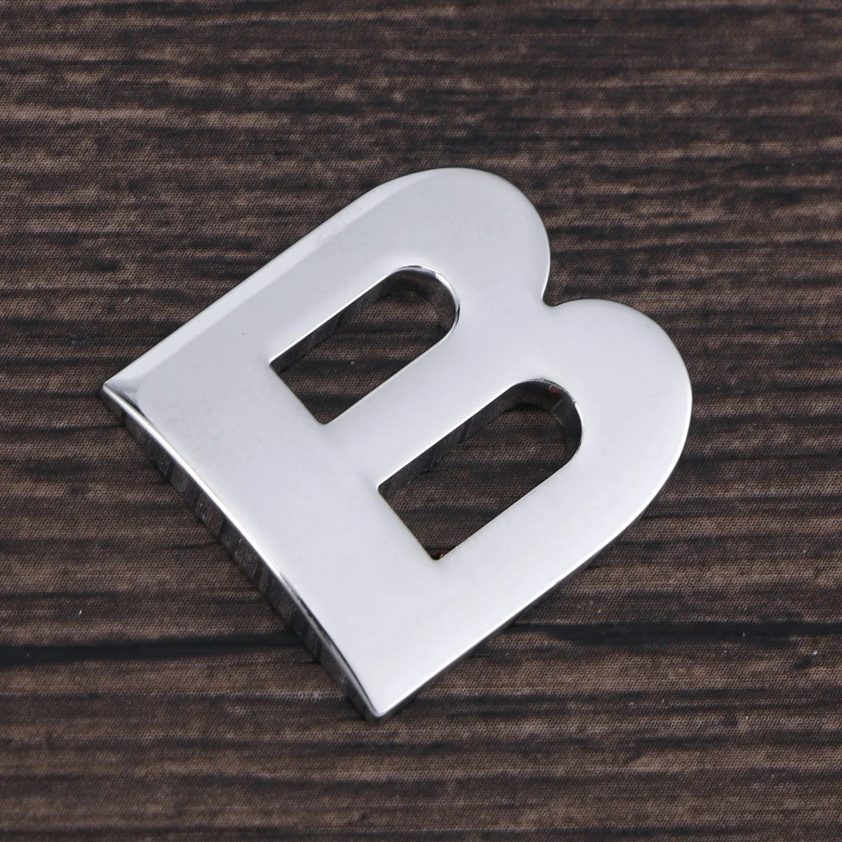 

3D DIY Metallic Alphabet Sticker Car Emblem Letter Silver Badge Decal (B)