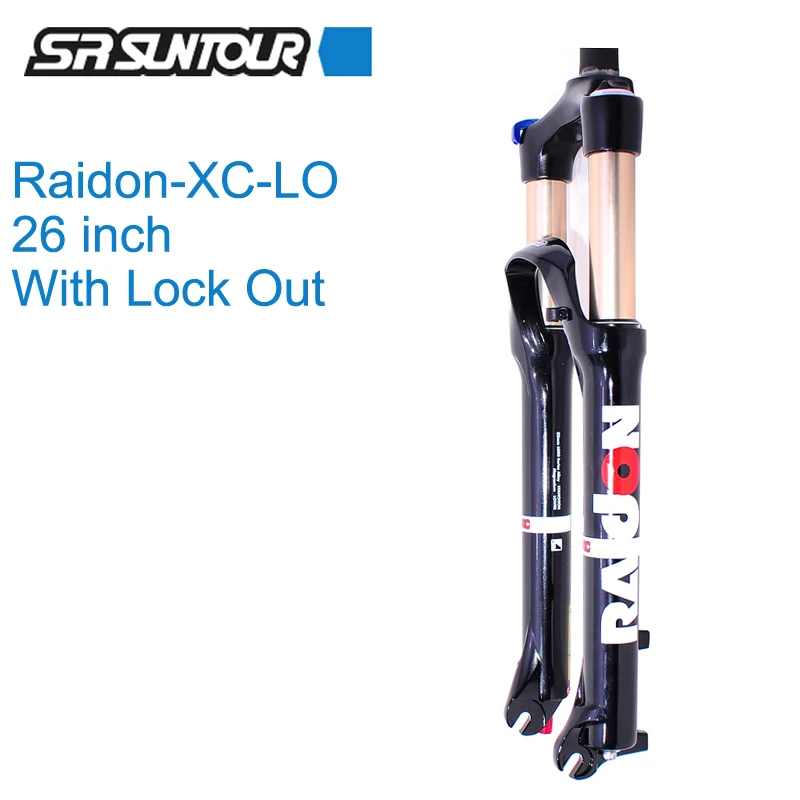 

SR SUNTOUR Bicycle Fork RAIDON XC LO RL 26 Inch 100mm Mountain MTB Bikes of Air Remote Suspension 100x9MM