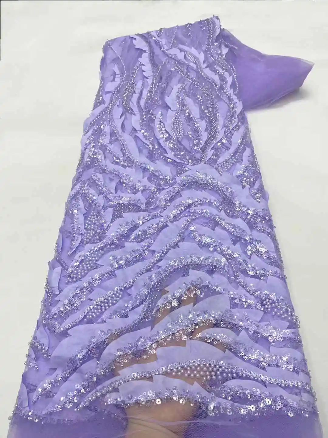 Элегантный африканский 3d тюль с блестками вышивка бисером высокое качество