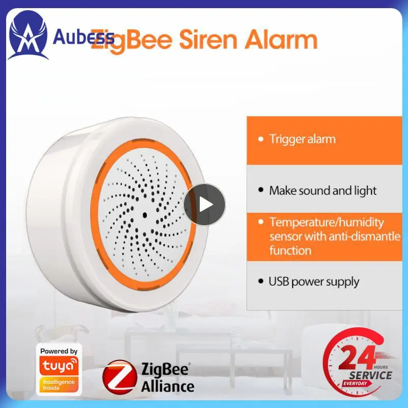 

1/2/3PCS Low Power Consumption Tuya Zigbee Siren Indicator Light Siren 3 In 1 Sensor 2. 4ghz Multifunctional