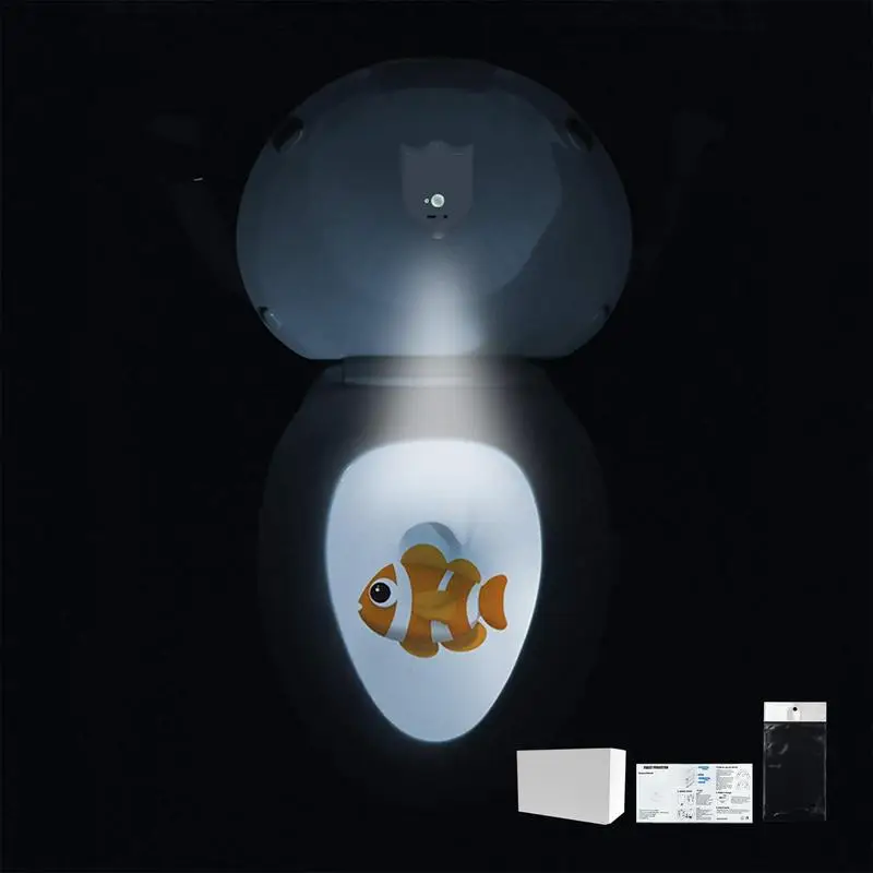 

LED Toilet Light LED Toilet Lid 5 Brightness Levels Night Light Smart Auto Bathroom Nightlight With 4 Patterns Battery Powered