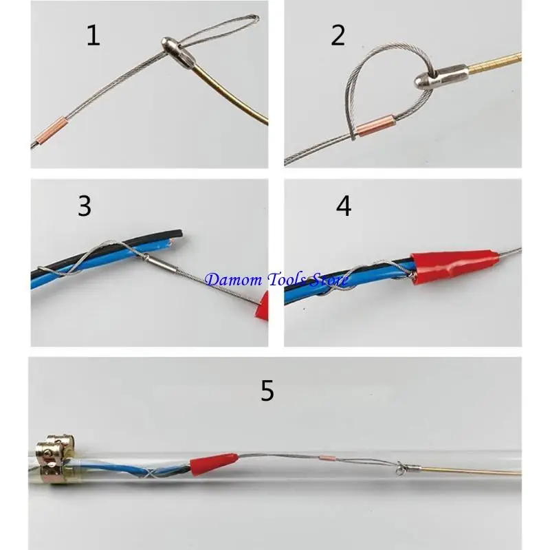 Фото 57be Compact Wire Traction Fish Late Fastener Labe Leage и веревка для крепежа №5