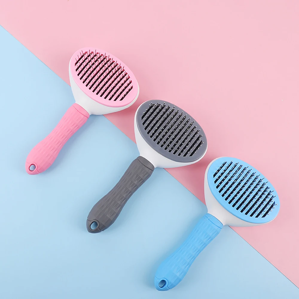 

Расческа для собак, самоочищающаяся Щетка для собак, средство для удаления волос, аксессуары для домашних питомцев