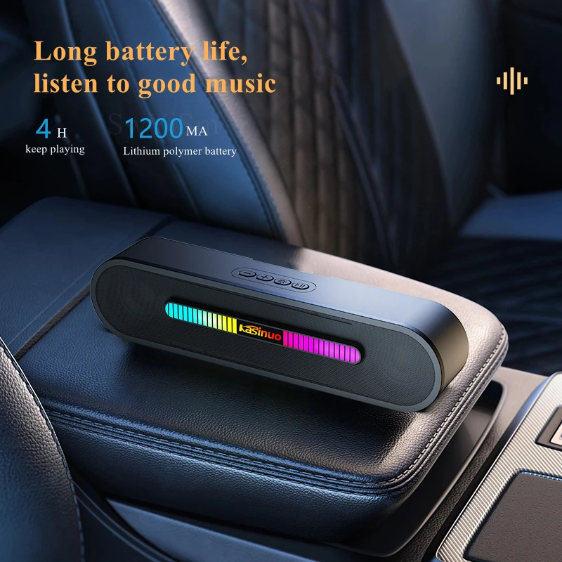 

2022 new bar desktop speaker desktop computer car audio voice control marquee subwoofer card wireless bluetooth speaker FM radio