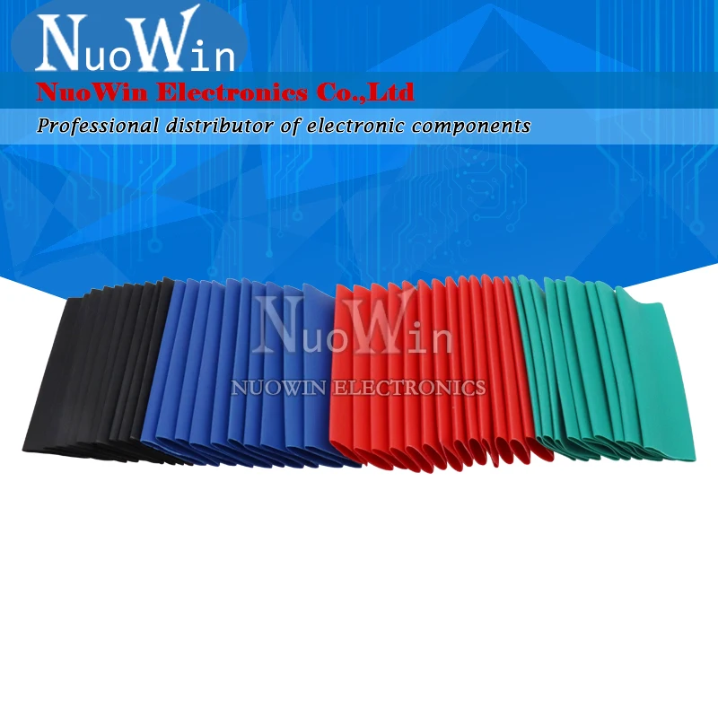 280 шт. полиолефиновые термоусадочные трубки в ассортименте изолированные для