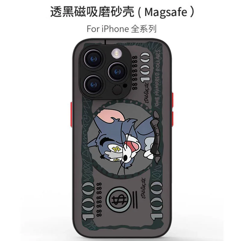 Чехол для телефона Dollars Toms and Jerrys Samsung Galaxy S25 S24 S23 S22 S21 S20 FE Plus Ultra 5G матовая магнитная