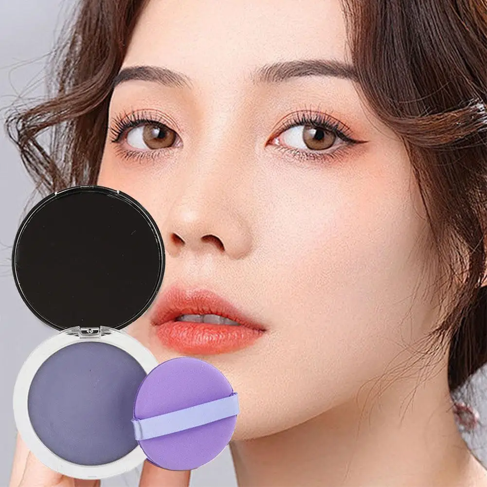 Лавандовая матовая пудра для жирной кожи лица 10 г стойкая Косметика с мини