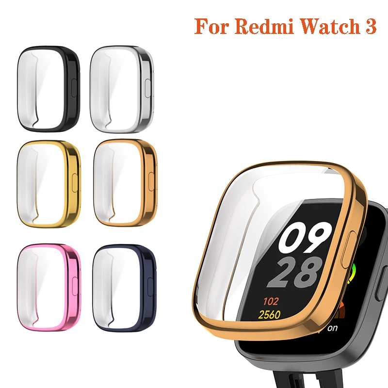 

Бампер Мягкий ТПУ чехол для Redmi Watch 3 полная защита экрана