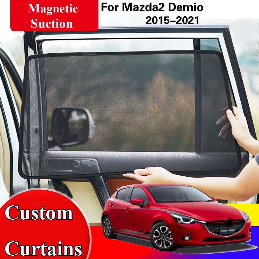 

Боковые солнцезащитные занавески для Mazda2 Demio Mazda 2 DJ DL 2015 2016 2017-2021, защита окон, солнцезащитные занавески, автомобильные аксессуары