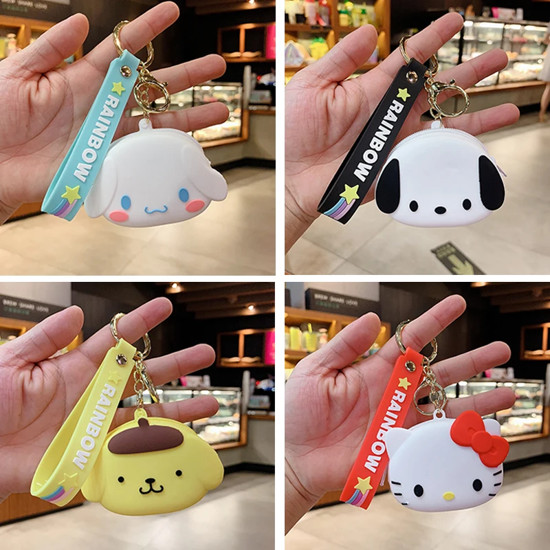 

Sanrioed Kawaii аниме Cinnamoroll моя мелодия брелок кошелек КТ кошка помпон пурин мультфильм подвеска орнамент брелок аксессуары