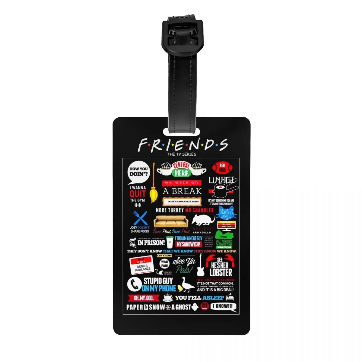 

Friends Logo Symbol Luggage Tag for Suitcases Cute Classic TV Show Baggage Tags Privacy Cover Name ID Card