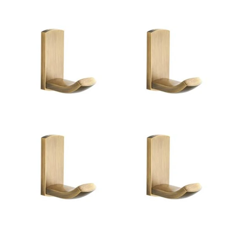 

Vintage Brass Robe Hooks Pack 4 Clothes Towel Hook Home Hangers Bathroom Accessories KJFG02GT[US Stock]