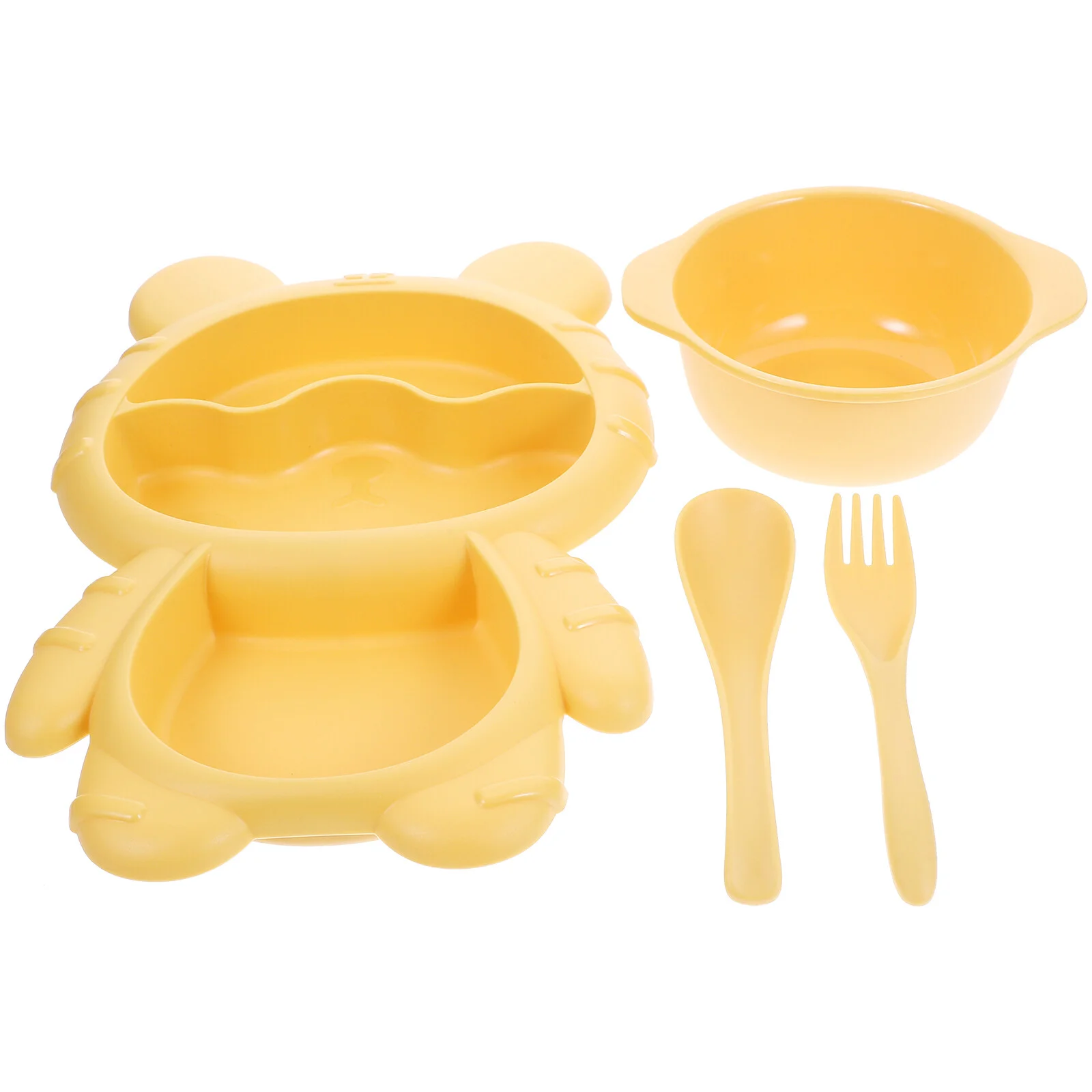 

Soup Bowl Baby Spoons Food Plate Toddler Divided Dinner Grid Pp Kids Training Storage Child