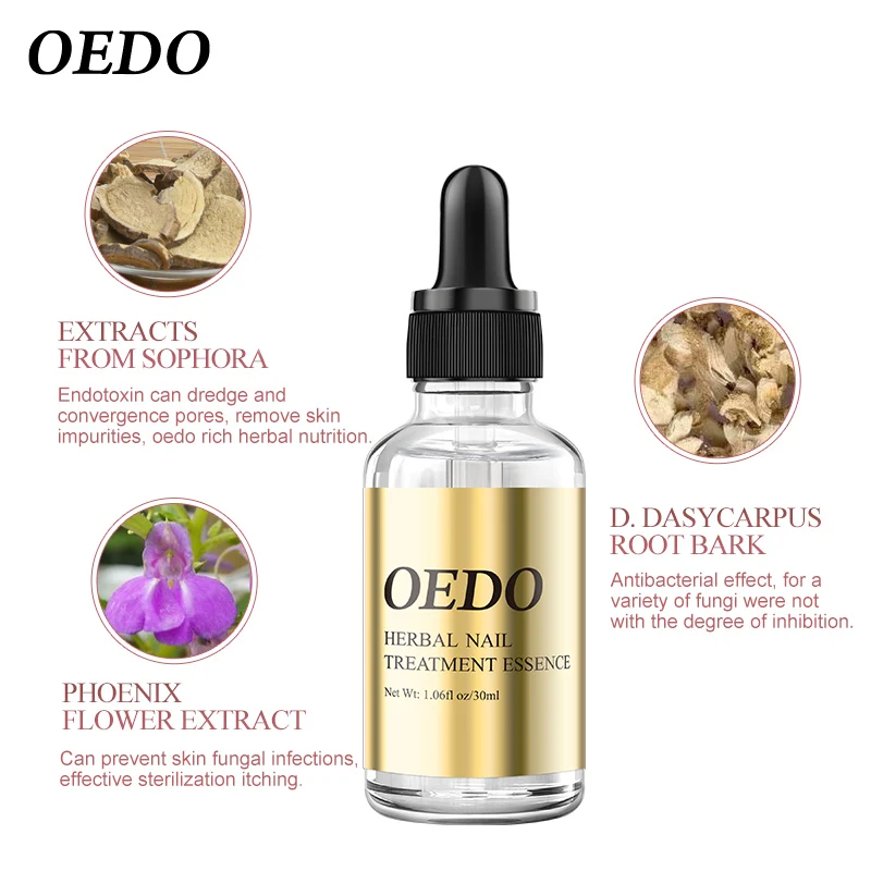 OEDO травяной питательный уход за ногтями жидкость отбеливание ногтей Удаление