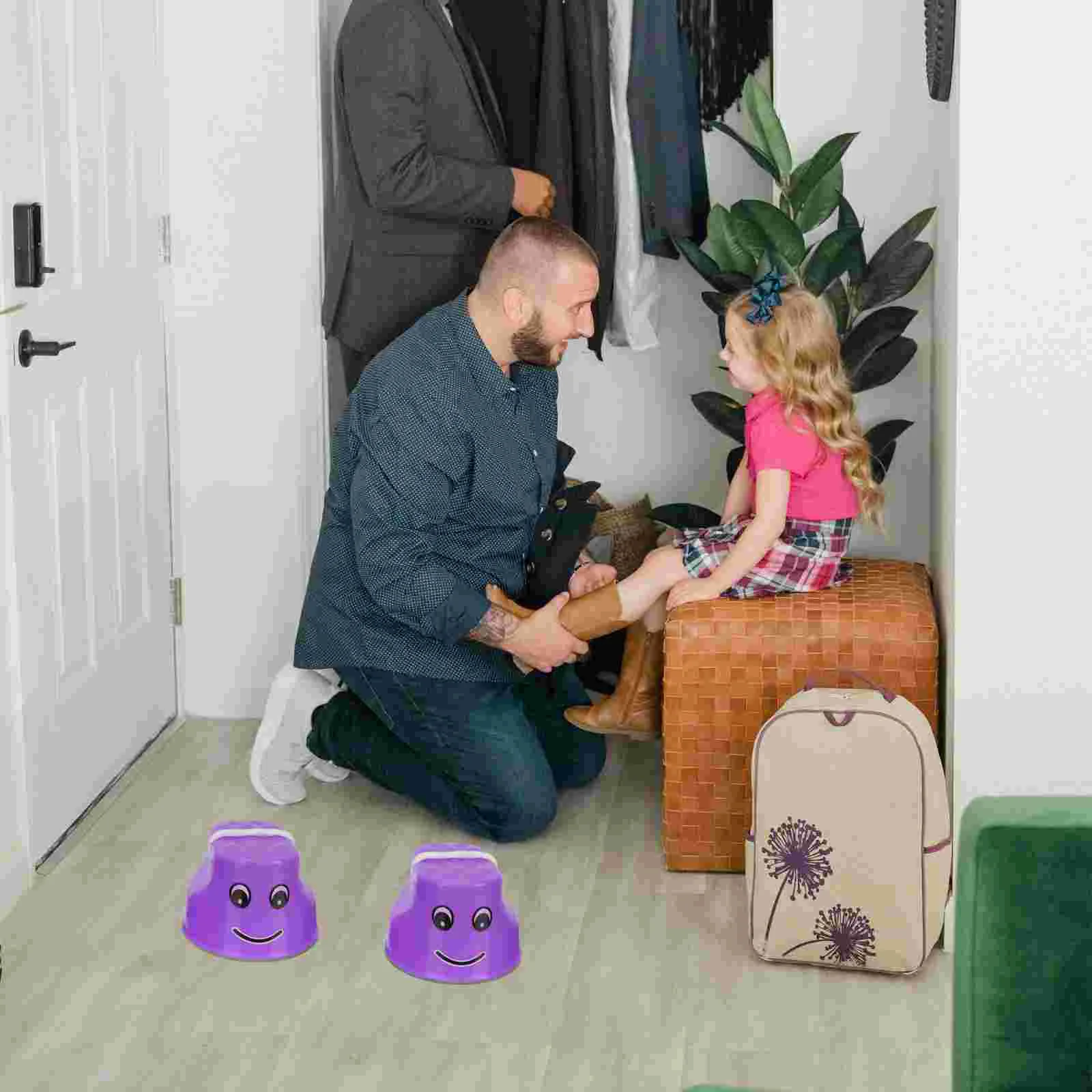 

4Pcs Children Stilts Smiling Face Design Stilts Kids Stepper Balance Training