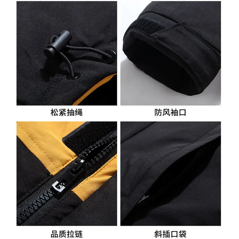 Men's Winter Down Jacket Coats Thick Warm Hooded Collar Puffer Coat Parkas Male White Duck Down Jacket Down Jacket Man's Winter