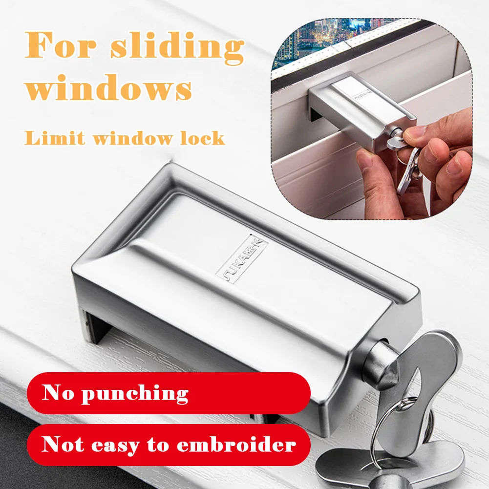 

Home Garden Safety Lock Restrictor Child Safety Home Windows Sash Building Hardware Security Key Lock Thickened