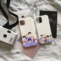 oran high school host club anime phone case candy color for iphone 6 7 8 11 12 13 s mini pro x xs xr max plus