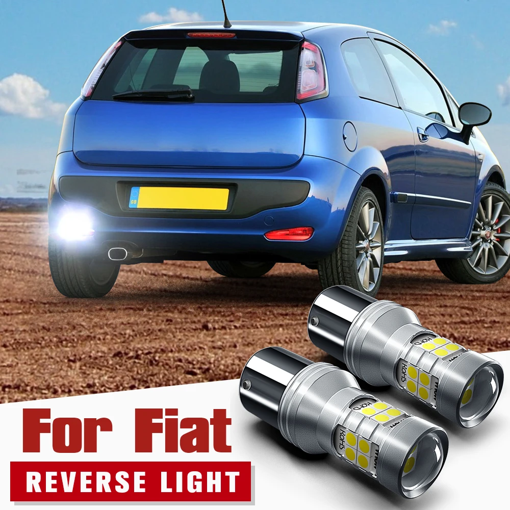

2pcs LED Reverse Light Backup Blub Lamp P21W BA15S 1156 7506 Canbus For Fiat Idea Palio Panda Punto Siena Sedici Bravo 1995-2014