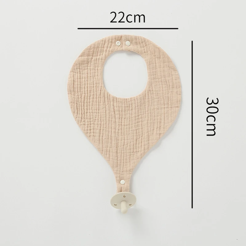 2PC New Design Cotton Gauze Baby Bibs Newborn Soft Saliva Towel Breathable Brup Cloth Bebe Bavoirs Adjustable Bib With Pacifier - купить по