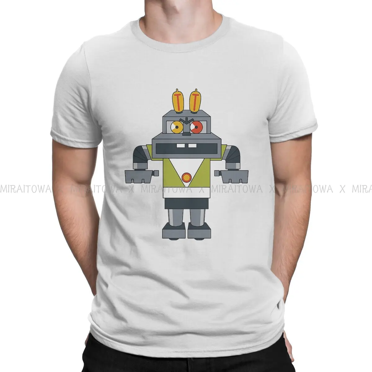 

Nu Pogodi Wolf Rabbit Russian Soviet Cartoon Crewneck TShirts Classic Robot Distinctive Homme T Shirt New Trend Clothing 6XL