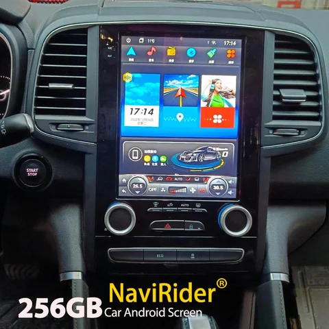 10,4 дюймовый Android 13 вертикальный экран Автомобильный GPS Радио-навигация видеоплеер для Renault Megane 4 Samsung Koleos Talisman 2017-2019