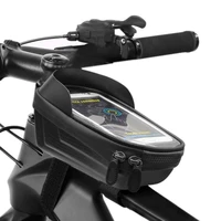 7 0 inch bicycle bag phone front beam bag bike frame top tube bags touch screen mobile phone case holder mtb bicycle