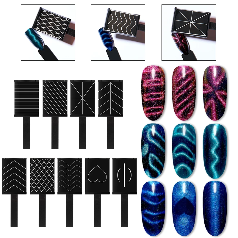 

Magnetic Stick Nail Art 9D Magnetic Effect Strong Magnet Board Painting Gel Magnetic Nail Gel Polish Varnish Tools Manicure Nail