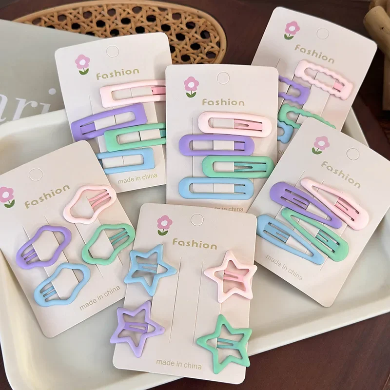 4 шт./лот BB зажимы в форме сердца милые заколки для девочек волос женские модные