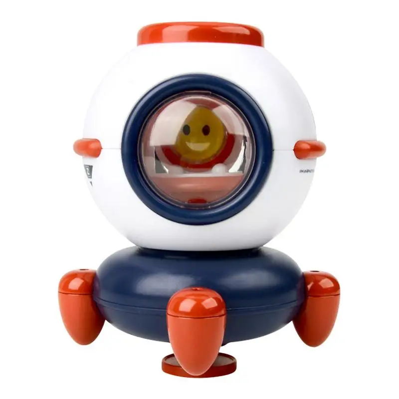 

Kid Bath Toys Rotating Spaceship Bathtub Toys With Light Cute Interesting Bath Toys Safe For Shower Room Swimming Pool Tub