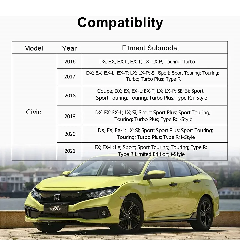Беспроводное зарядное устройство для Honda Civic 2016-2021 аксессуары с USB-портом 15 Вт
