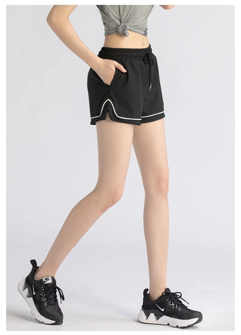 Three Point Slim Stretch Leggings Fitness High Waist Drawstring Women's Yoga Shorts Loose Casual Sports Ladies Yoga Pants