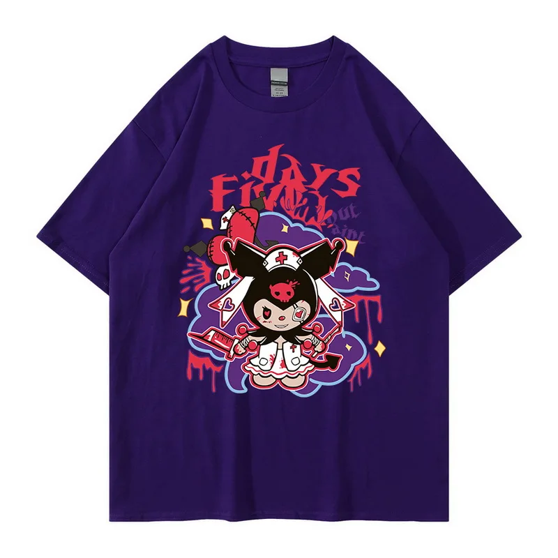 Новинка 2022 Мужская футболка в готическом стиле классная с принтом аниме топы