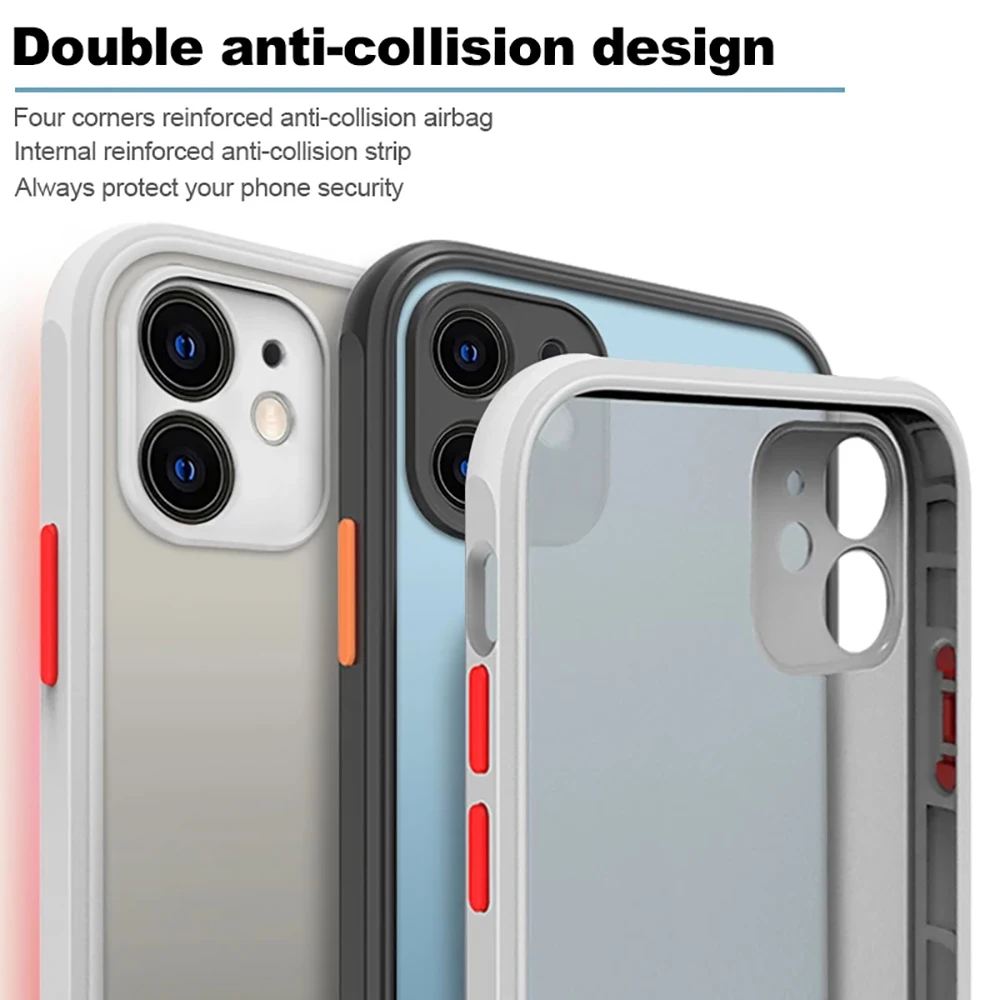 ASTUBIA Shockproof Silicone Phone Case for iPhone 13 Pro Max Transparent Case for iPhone 11 12 Pro Mini XS XR X 7 8 Plus Cover