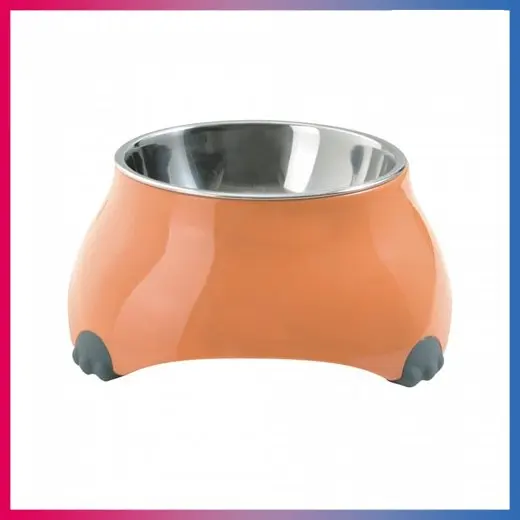 Конусная миска для спаниеля. Корич/белая. Конусная миска для собак. Конусная миска для собак. Миски для собак мелких пород.