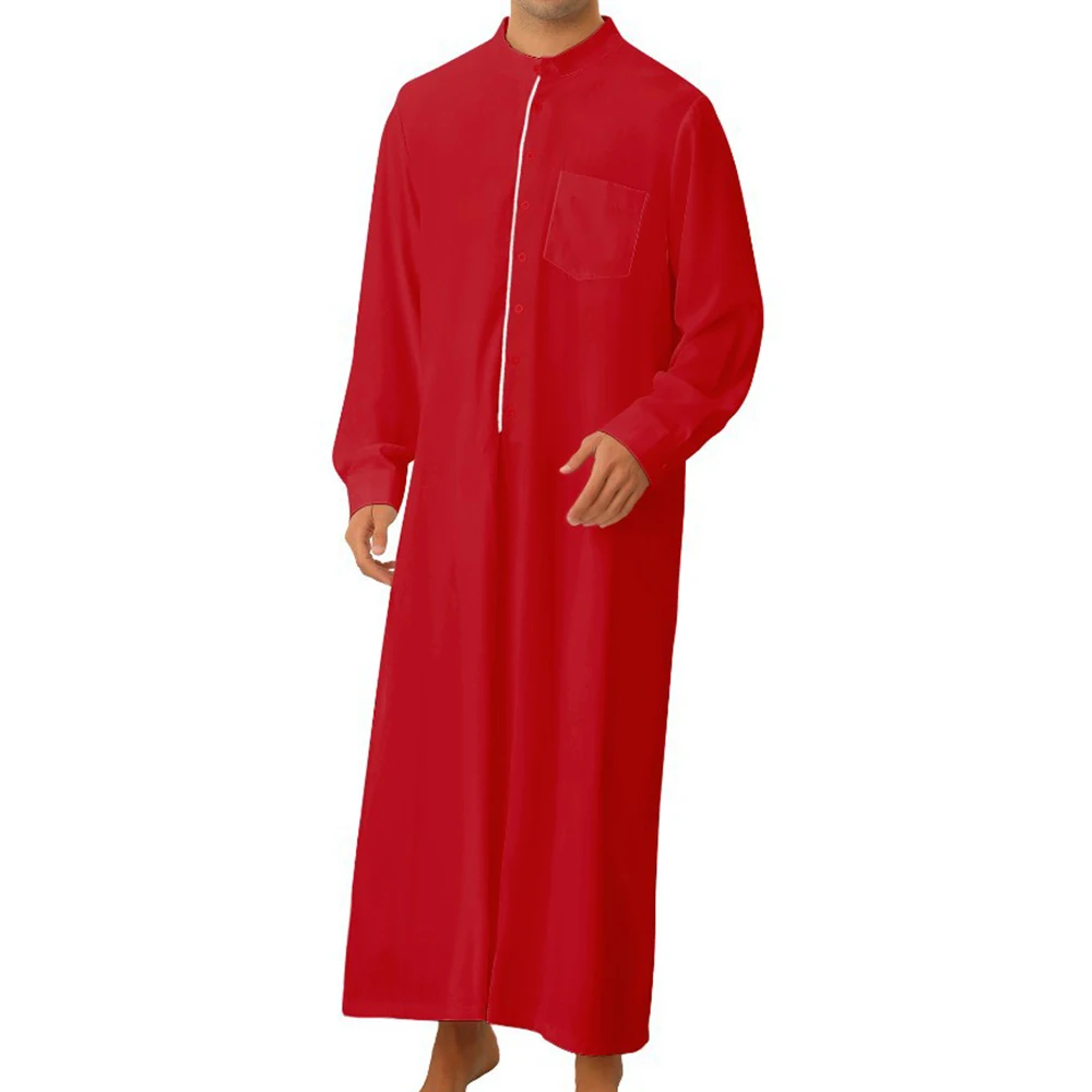 Islam Muslim Men Clothing Jubba Thobe Abaya Homme Musulman Caftan Islamic Robes Saudi Arabia Pakistan Eid Fashion Dress Djellaba