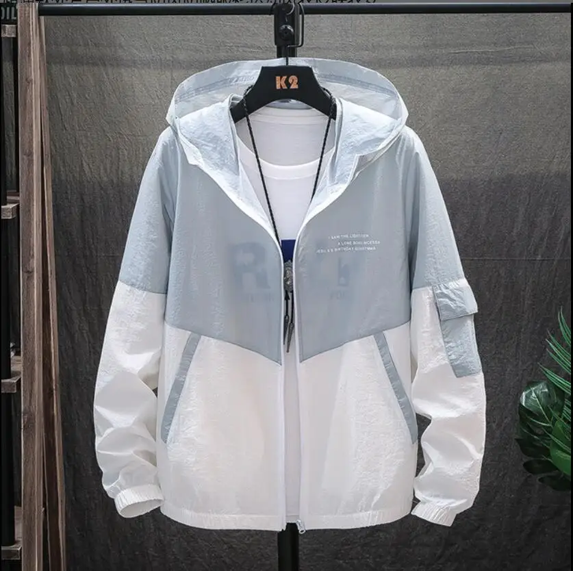 

2019 New Spring Jacket Men Windbreaker Autumn Fashion Jacket Men's Hooded Casual Jackets Male Coat Thin Men Coat Outwear