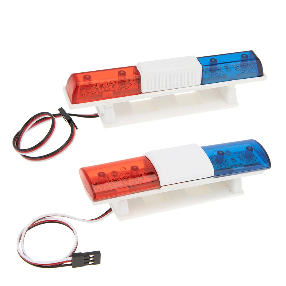 

Модель автомобиля на радиоуправлении, имитация полицейского света, модифицированный свет на крыше, красный, синий, двойная мигающая лампа с...