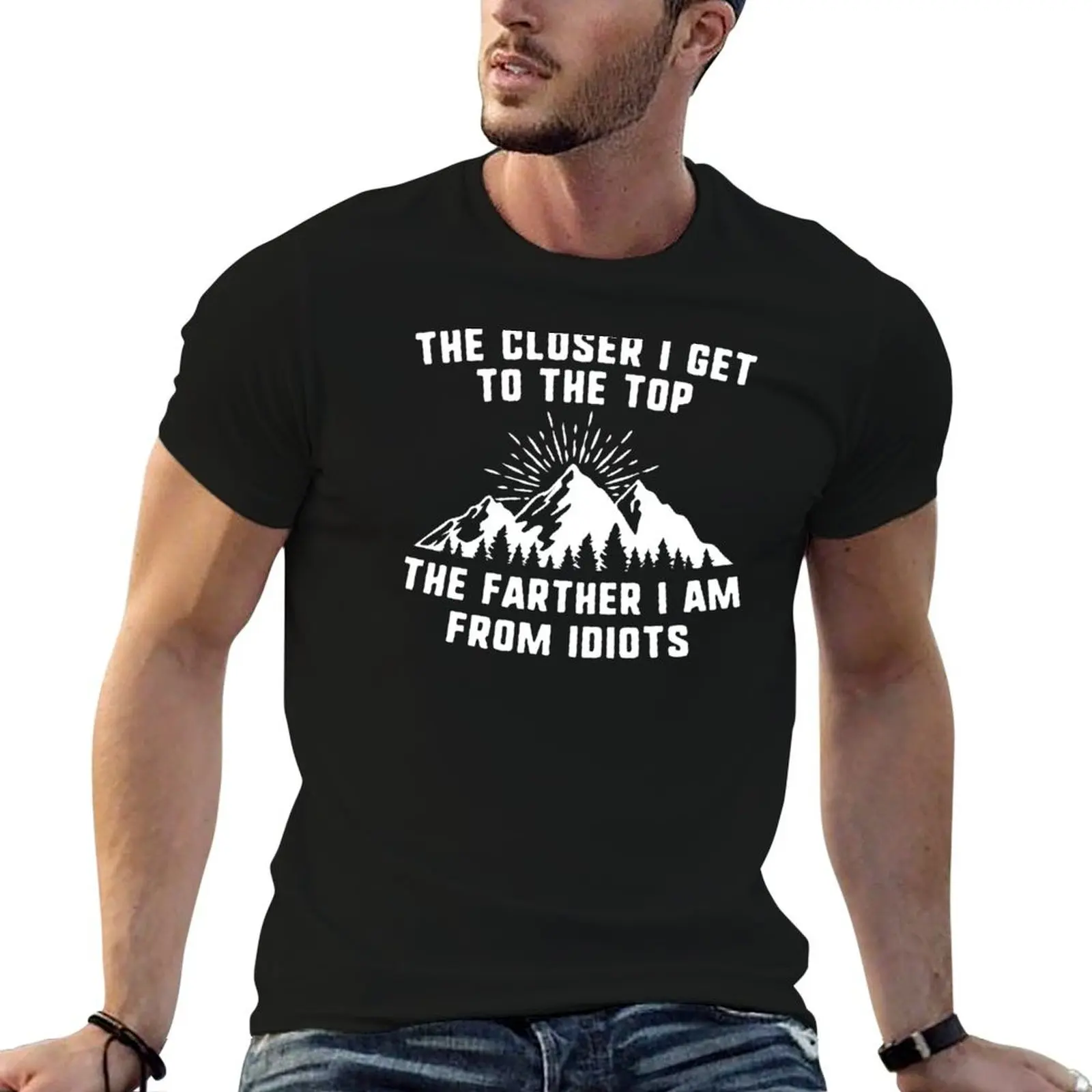 Фото The closer i get to the top ultra trail runner gift T-Shirt essential t shirt t shirt man luxury T-Shirt №1