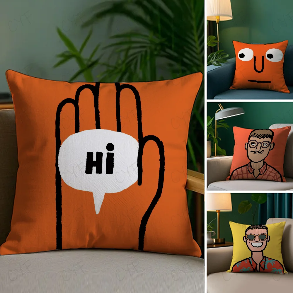 Наволочка Aesthetic Art J-Jean-Jullien из полиэстера