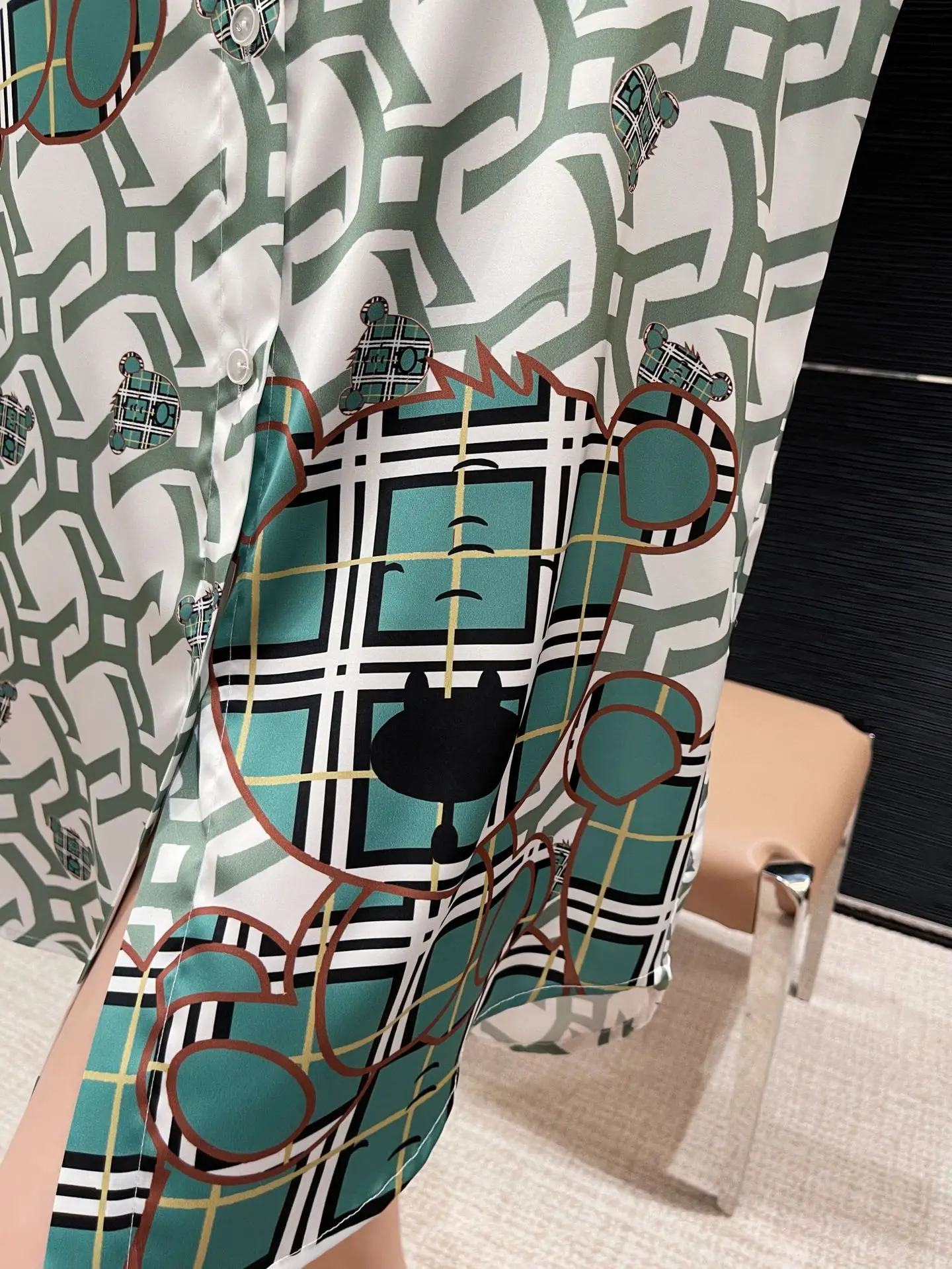 New ice silk couple pajamas Men's spring and summer simulation silk thin pajamas ladies sweet leopard print homewear suit