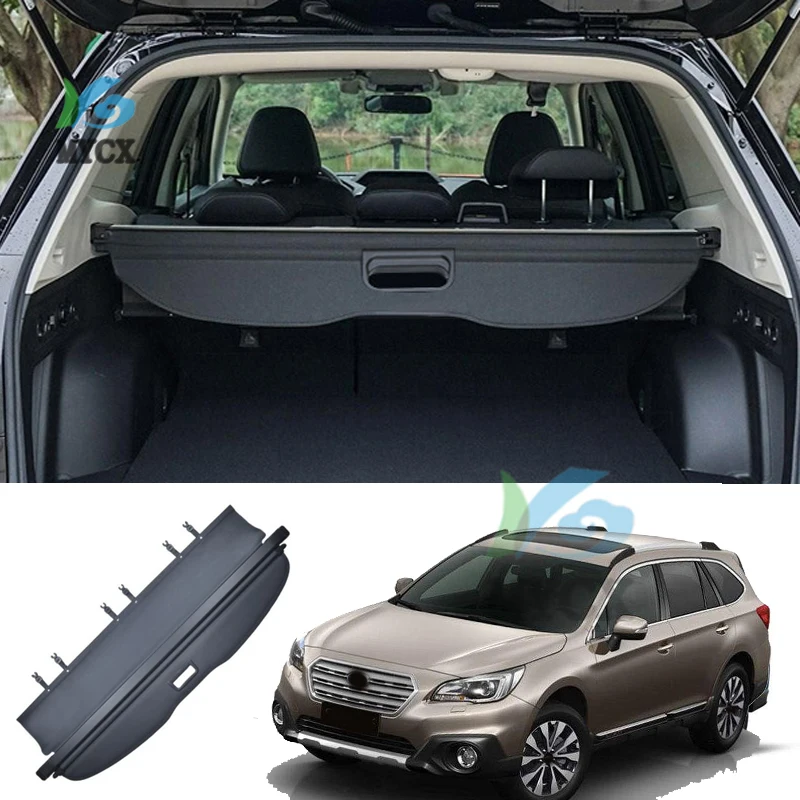

Алюминиевый сплав + ткань задний багажник защитный щит для груза для Subaru OUTBACK 2010 - 2014 2015 - 2018