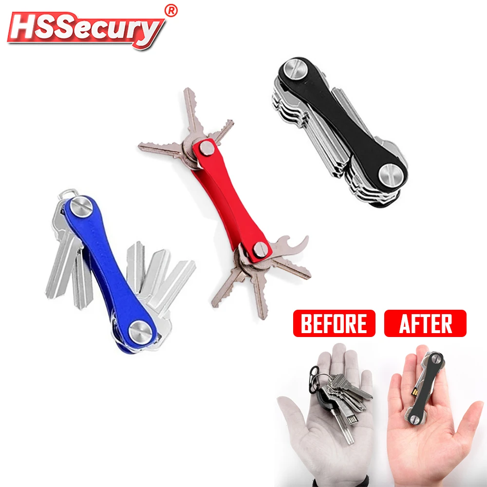 

Key Chain Wallet Metal Aluminum Key Box Compact Clip Storage Outdoor Keychain Compact Decorative Key Organizer Holder Outdoor