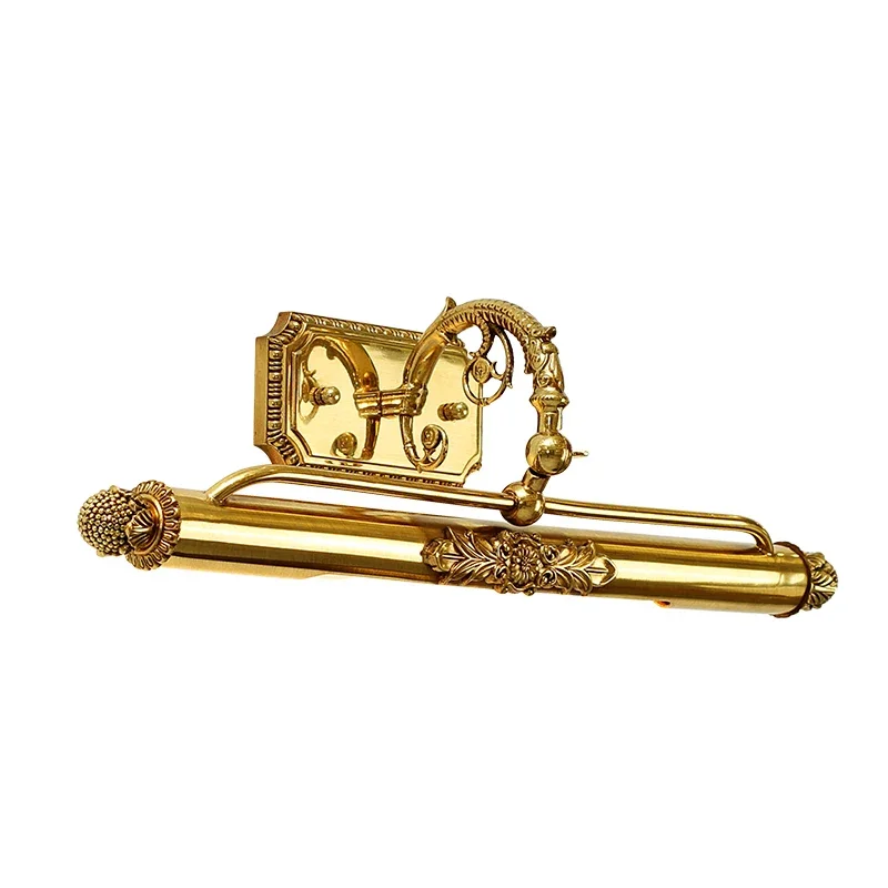 Французский средневековый антикварный латунный настенный светильник роскошный