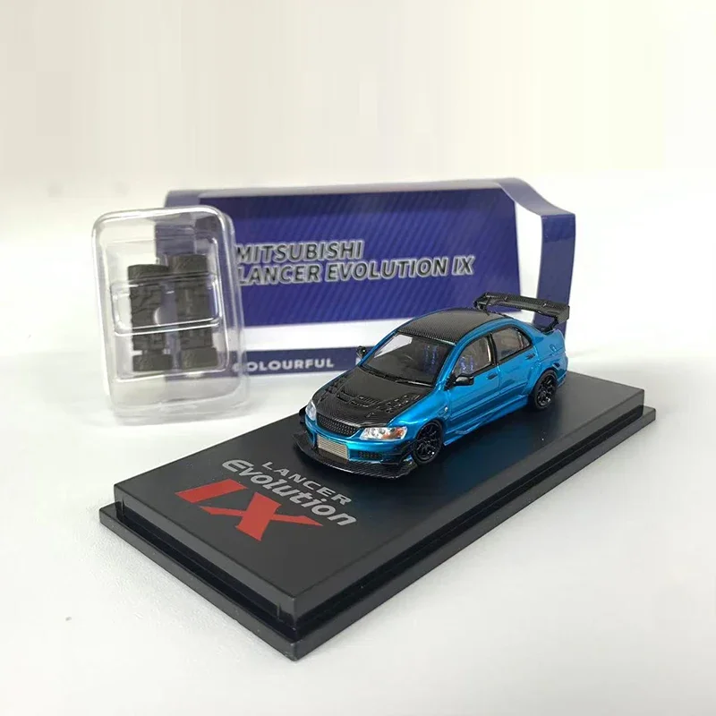 Модель автомобиля Lancer EVO IX Voltex кусачки из сплава под давлением цвет голубой