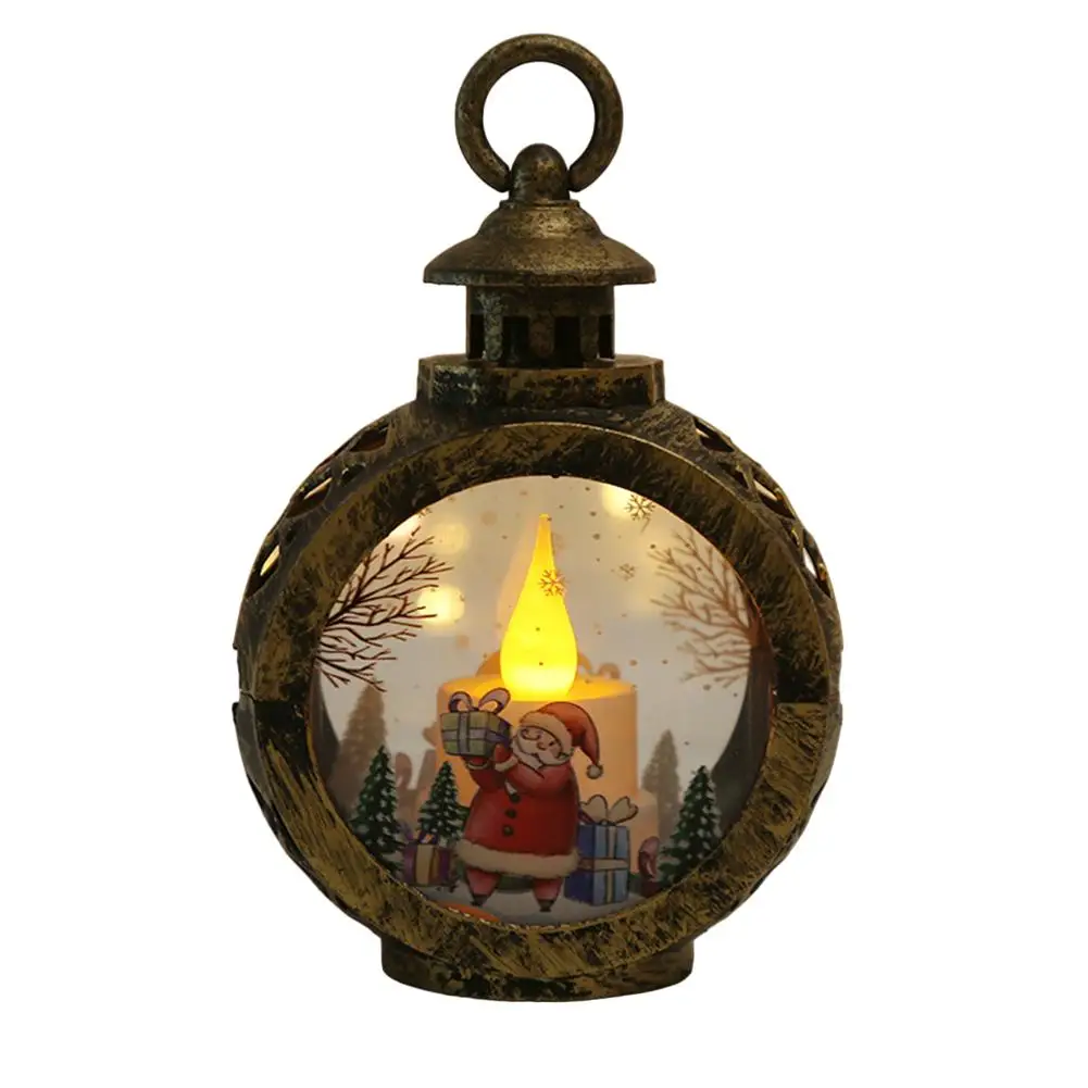 Рождественский снежный шар с подсветкой фонарь на батарейках светодиодный
