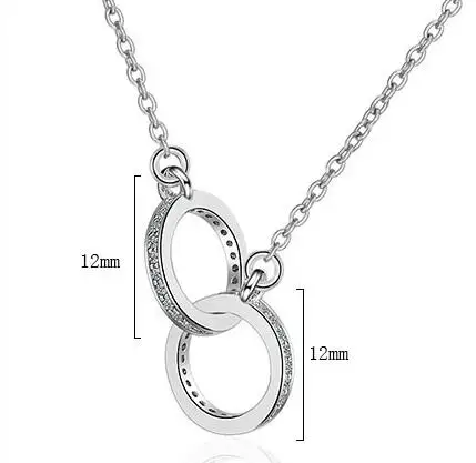 Женский кулон из серебра 925 пробы с круглым замком |